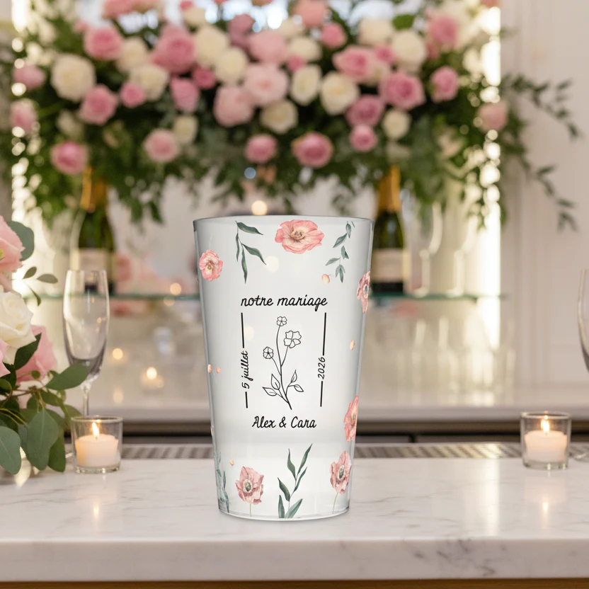 Gobelet personnalisé Mariage Fleurs Champêtre - Image 2