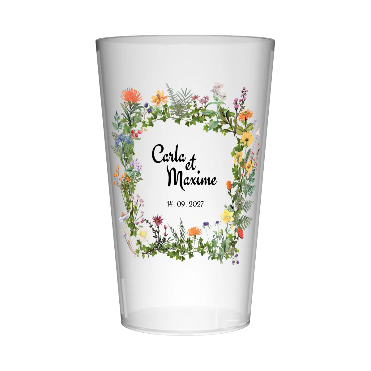 Gobelet personnalisé Mariage Fleurs Sauvages