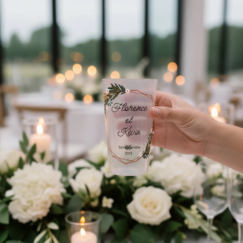 Gobelet personnalisé Mariage Flowers - Image 2