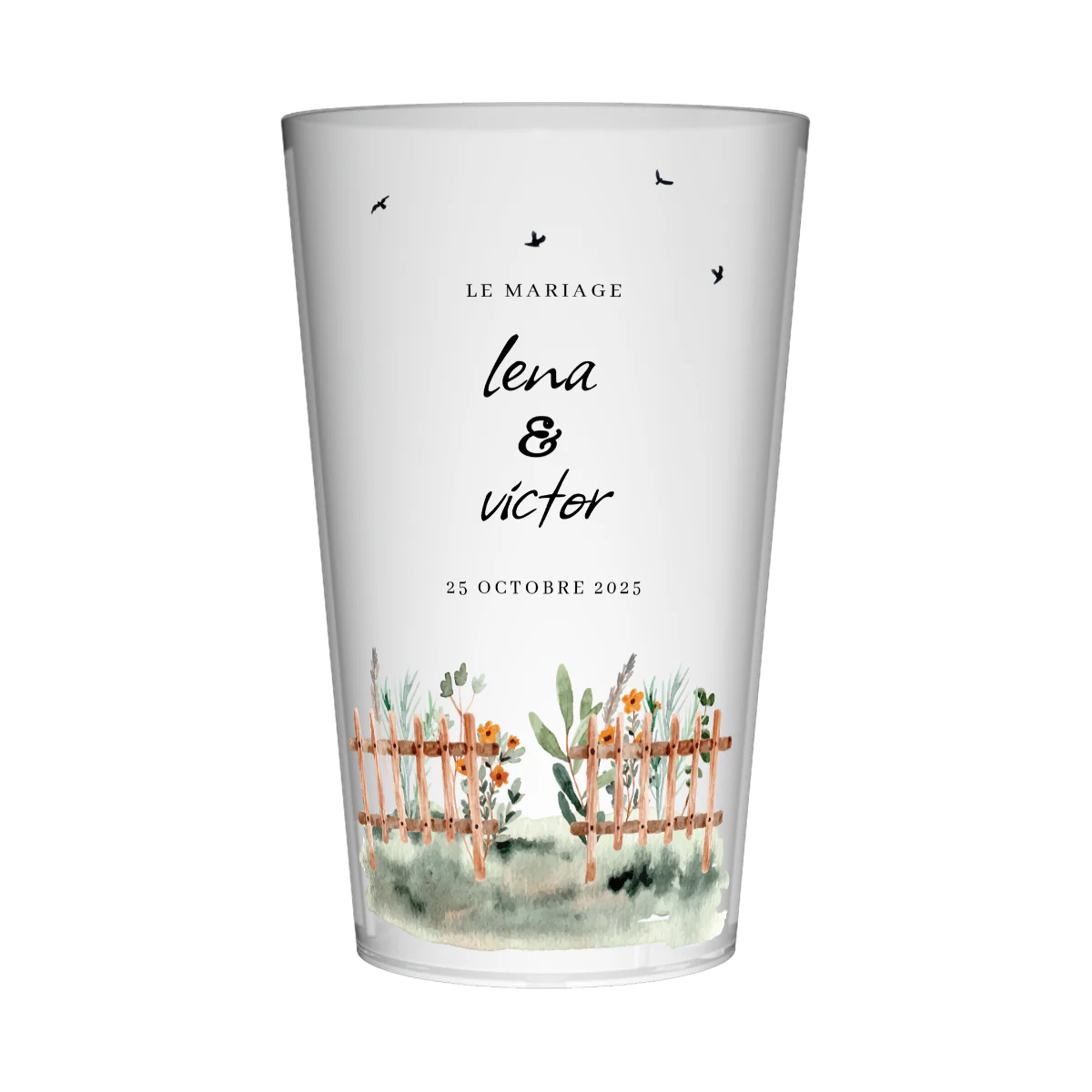 Gobelet personnalisé Mariage Jardin