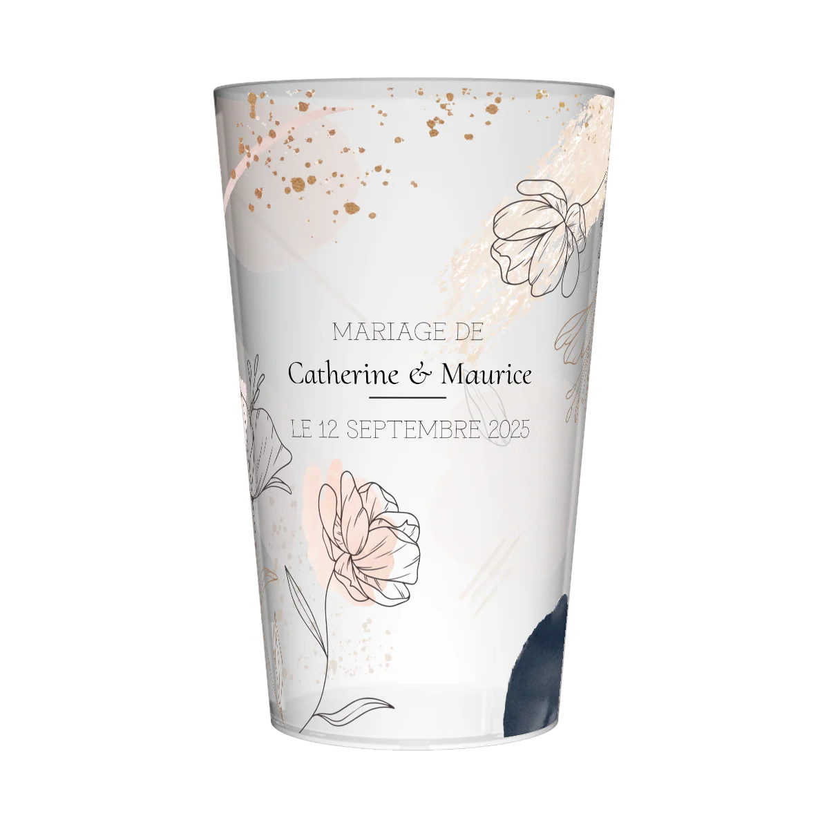 Gobelet personnalisĂ© Mariage Moderne ChampĂȘtre