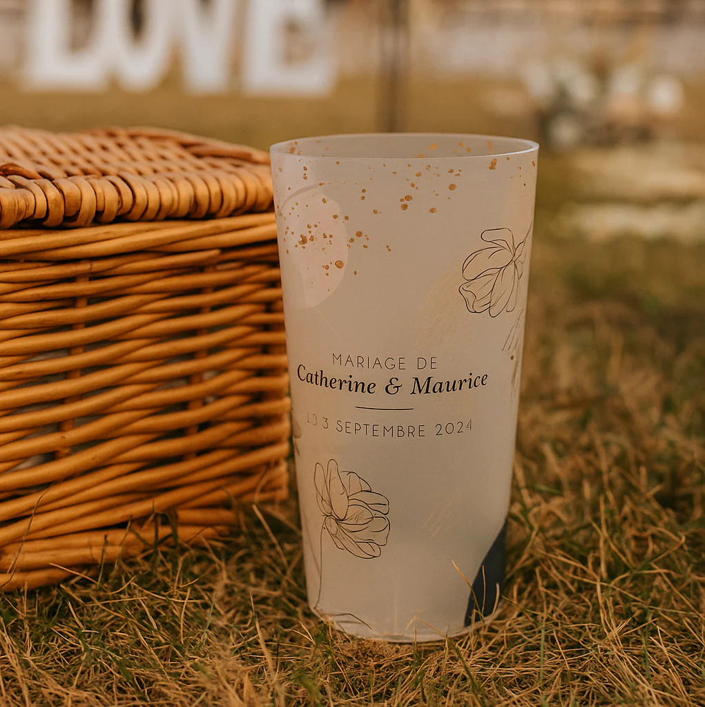 Gobelet personnalisĂ© Mariage Moderne ChampĂȘtre - Image 2