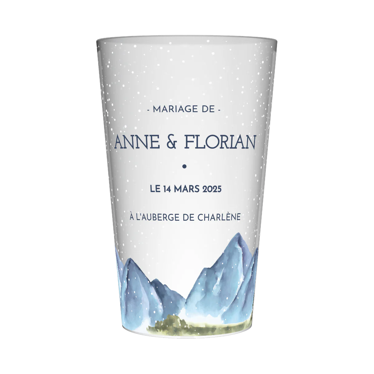 Gobelet personnalisé Mariage Montagne