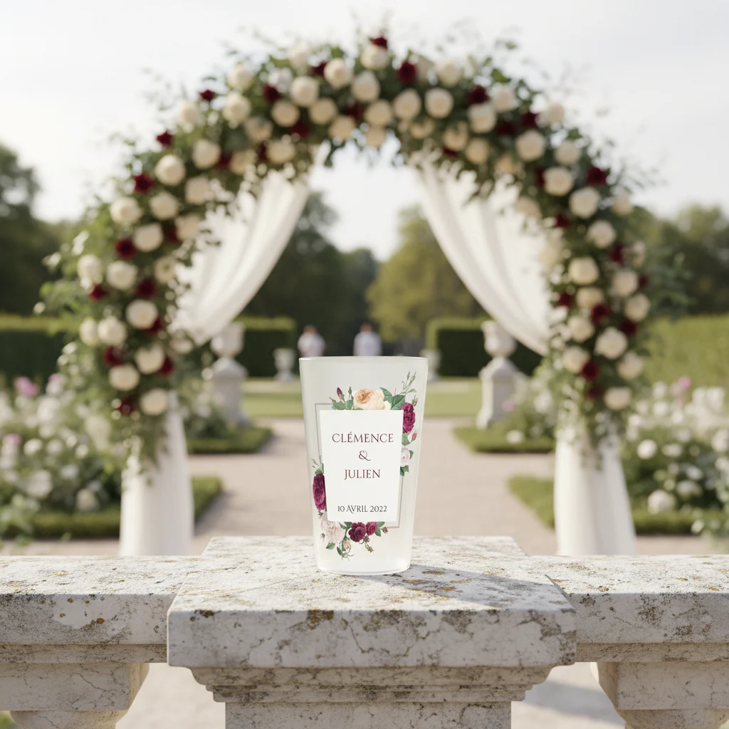 Gobelet personnalisé Mariage Pivoine - Image 2
