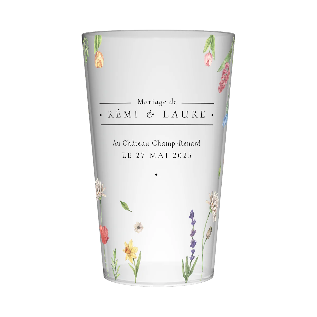 Gobelet personnalisé Mariage Prairie & Fleurs