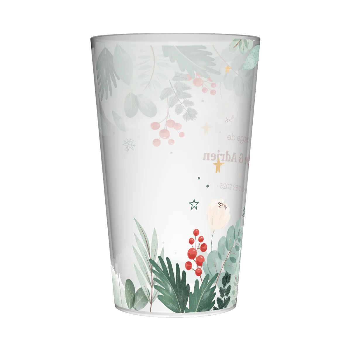 Gobelet personnalisé Mariage Rouge & Vert - Image 3