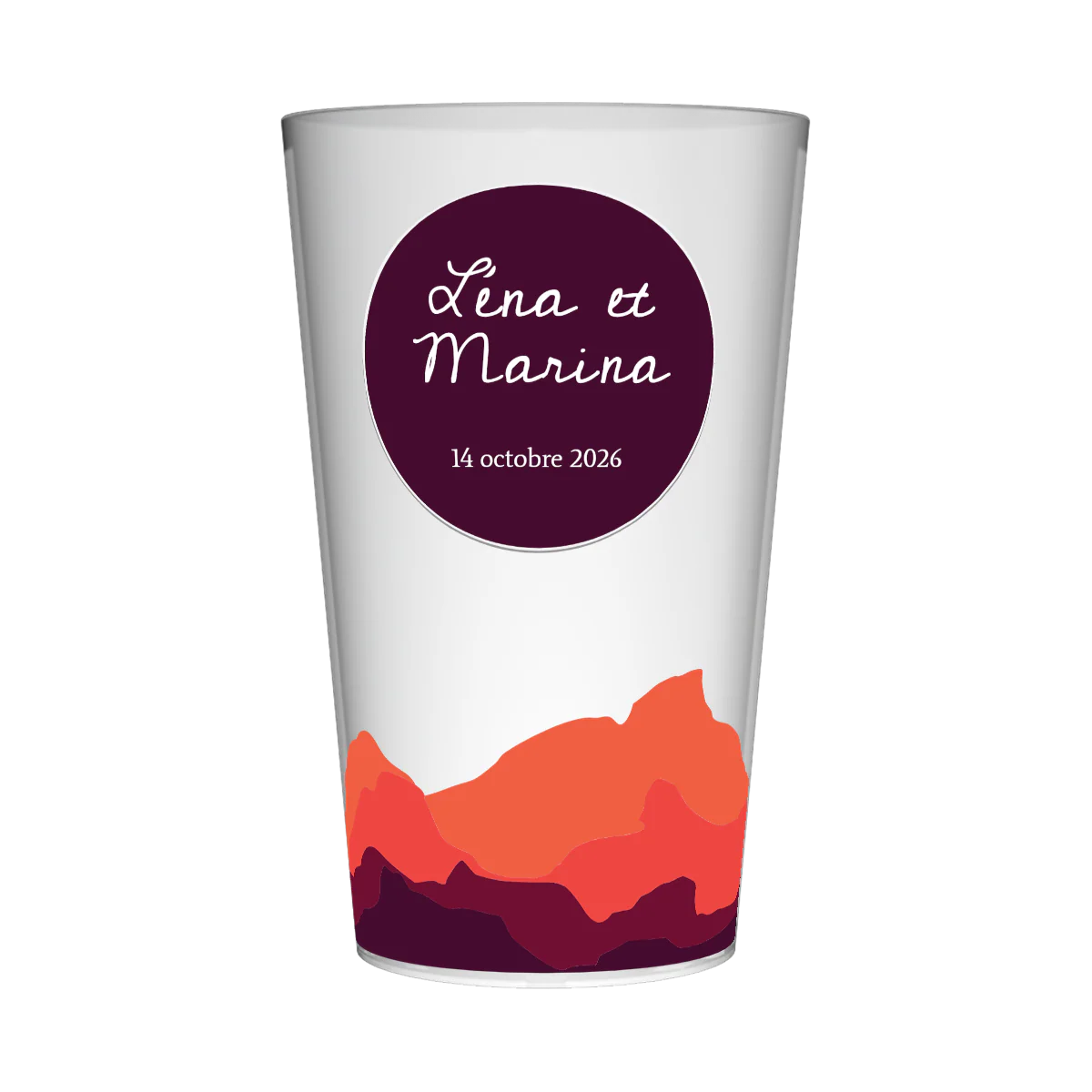 Gobelet personnalisé Mariage Voyage