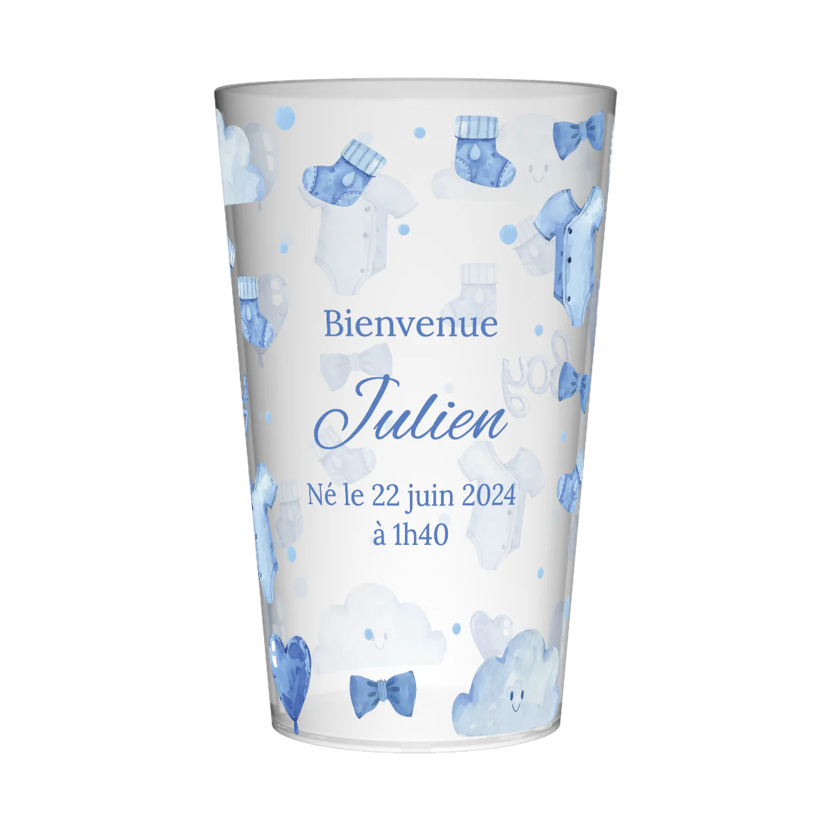 Gobelet personnalisé Naissance Accessoires Bleus