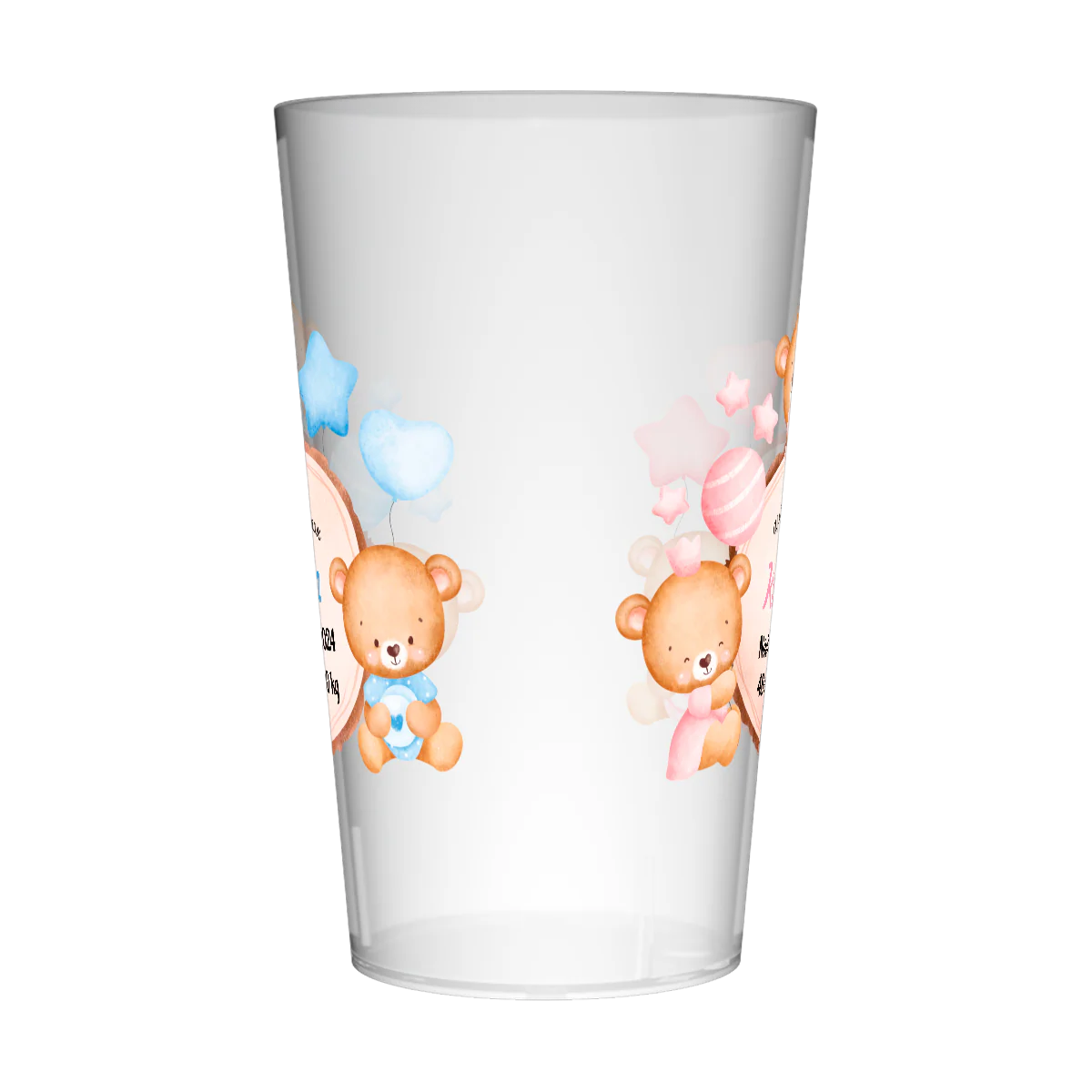 Gobelet personnalisé Naissance Ours & Jumeaux - Image 2
