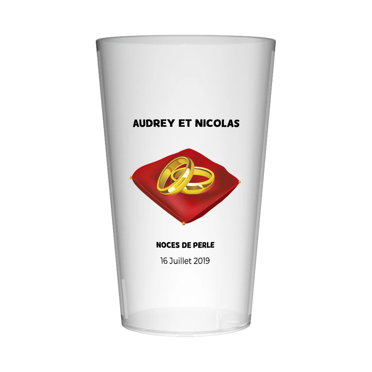 Gobelet personnalisé Noces de perle