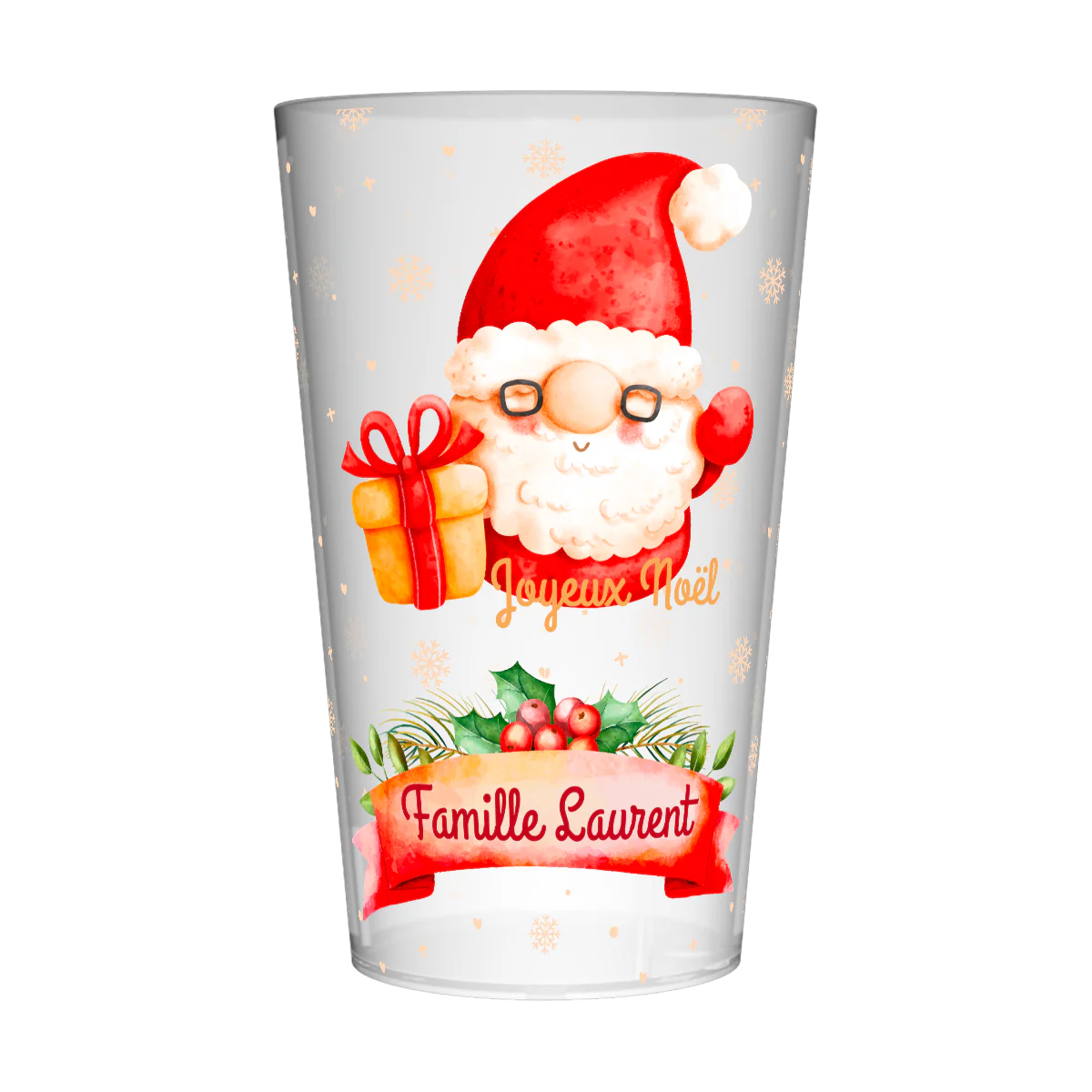 Gobelet personnalisé Noël Cadeaux