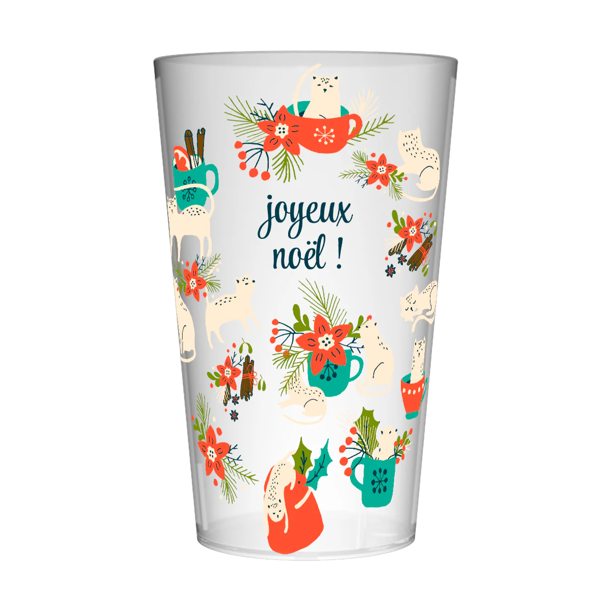 Gobelet personnalisé Noël Chat