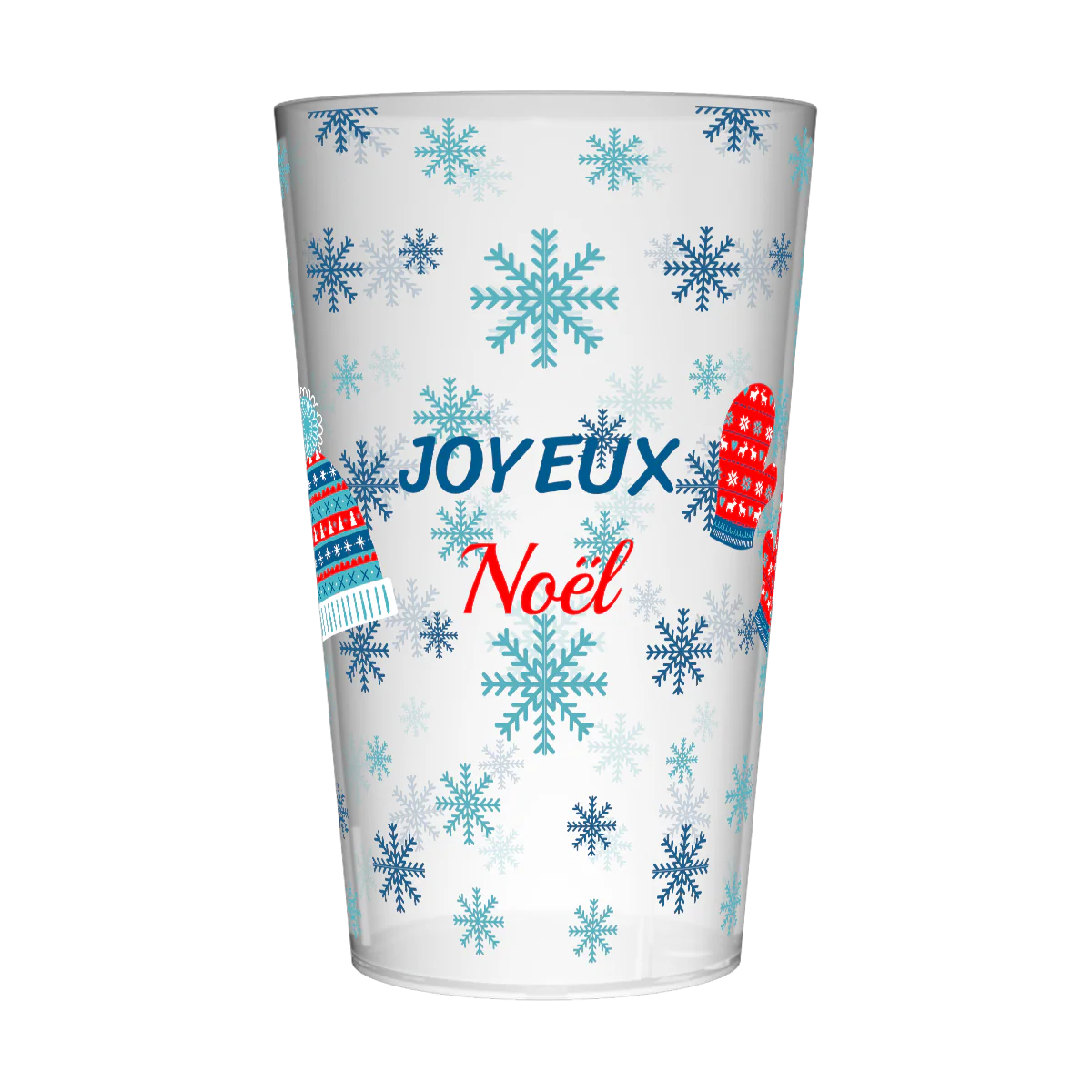 Gobelet personnalisé Noël Flocons