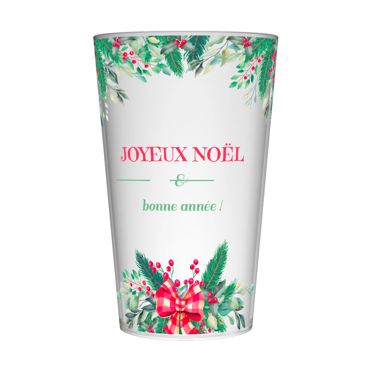 Gobelet personnalisé Noël Houx
