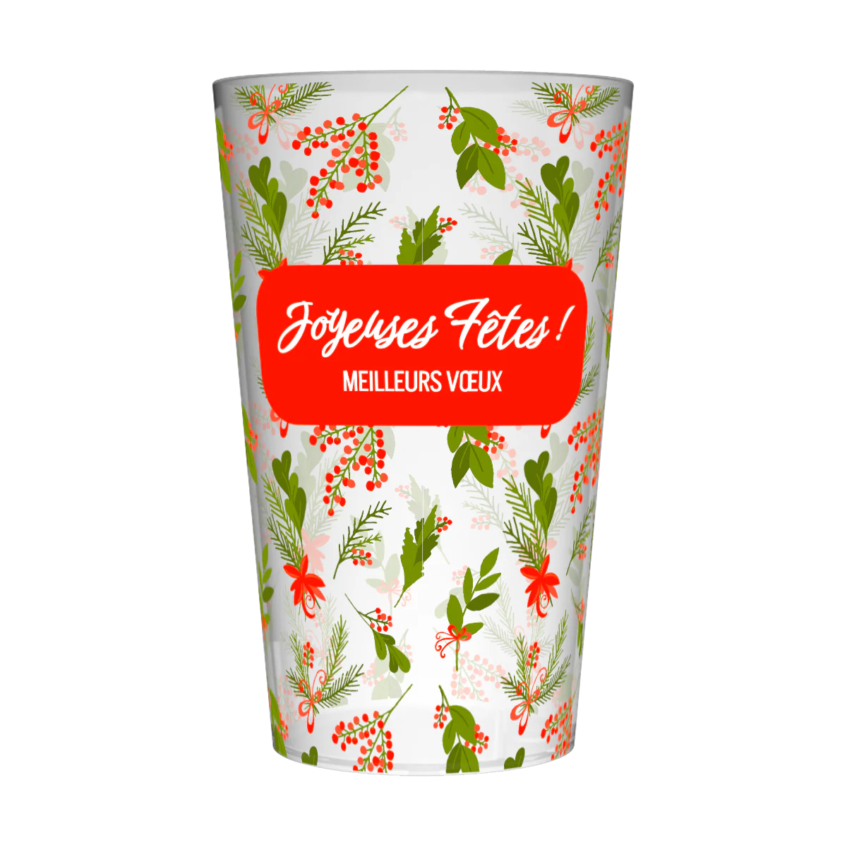 Gobelet personnalisé Noël Rouge & Vert