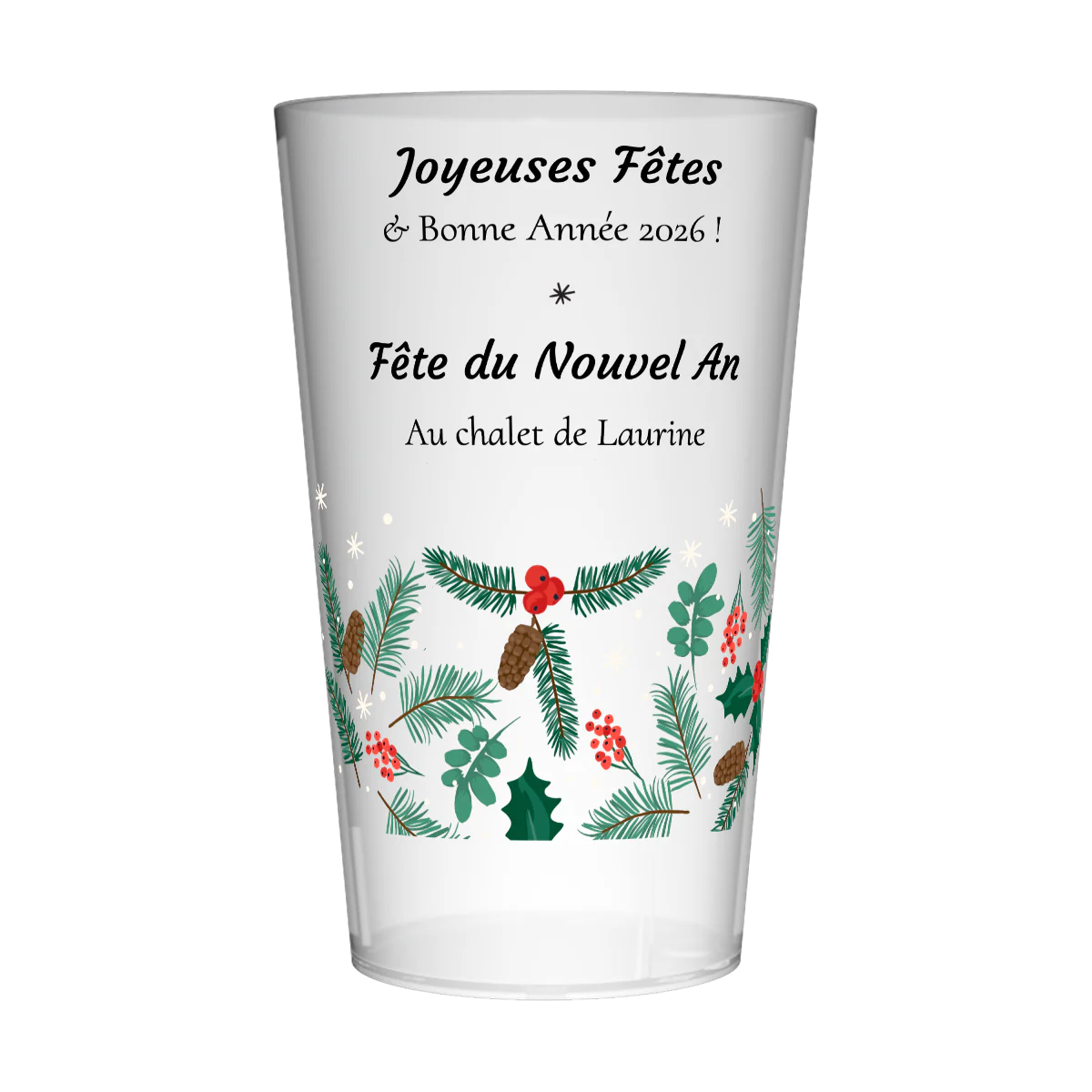 Gobelet personnalisé Nouvel An Hiver