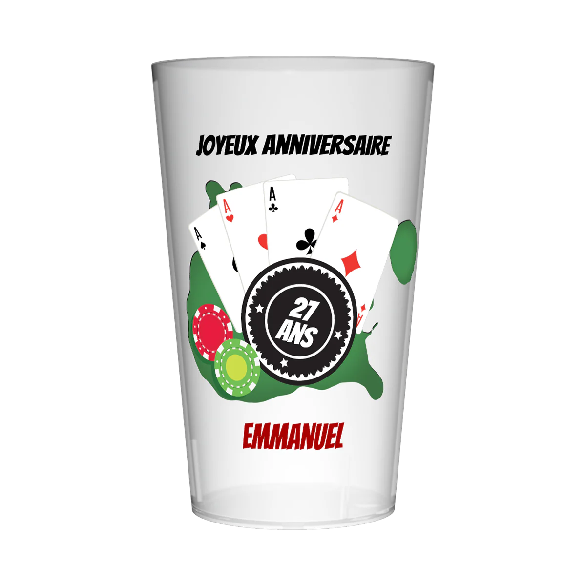 Gobelet personnalisé Poker As
