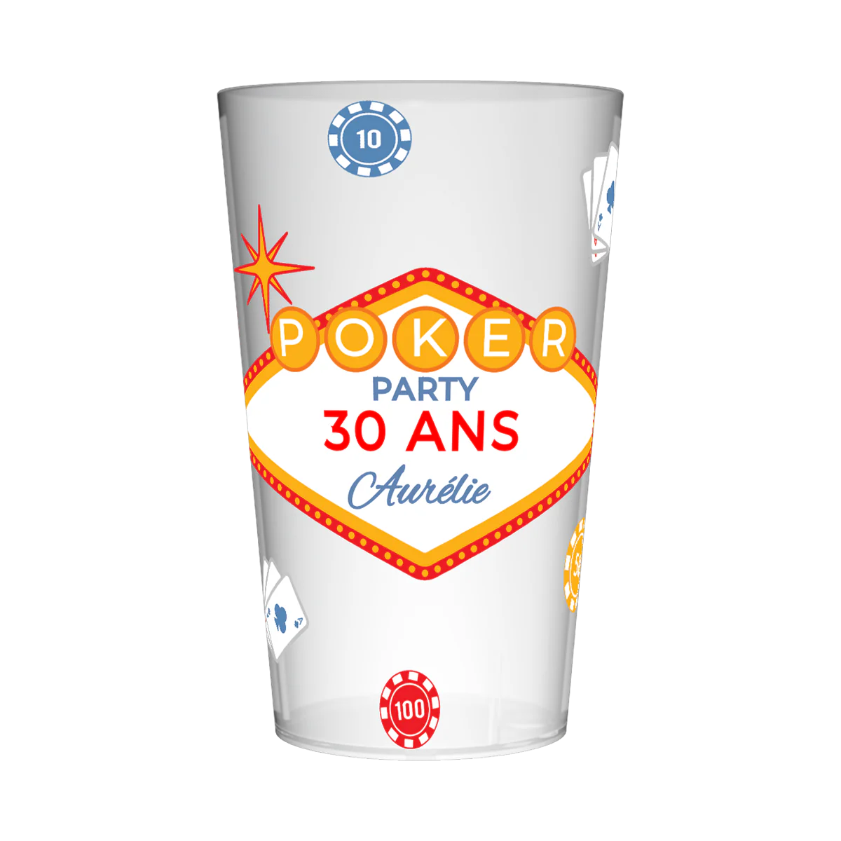 Gobelet personnalisé Poker Vegas