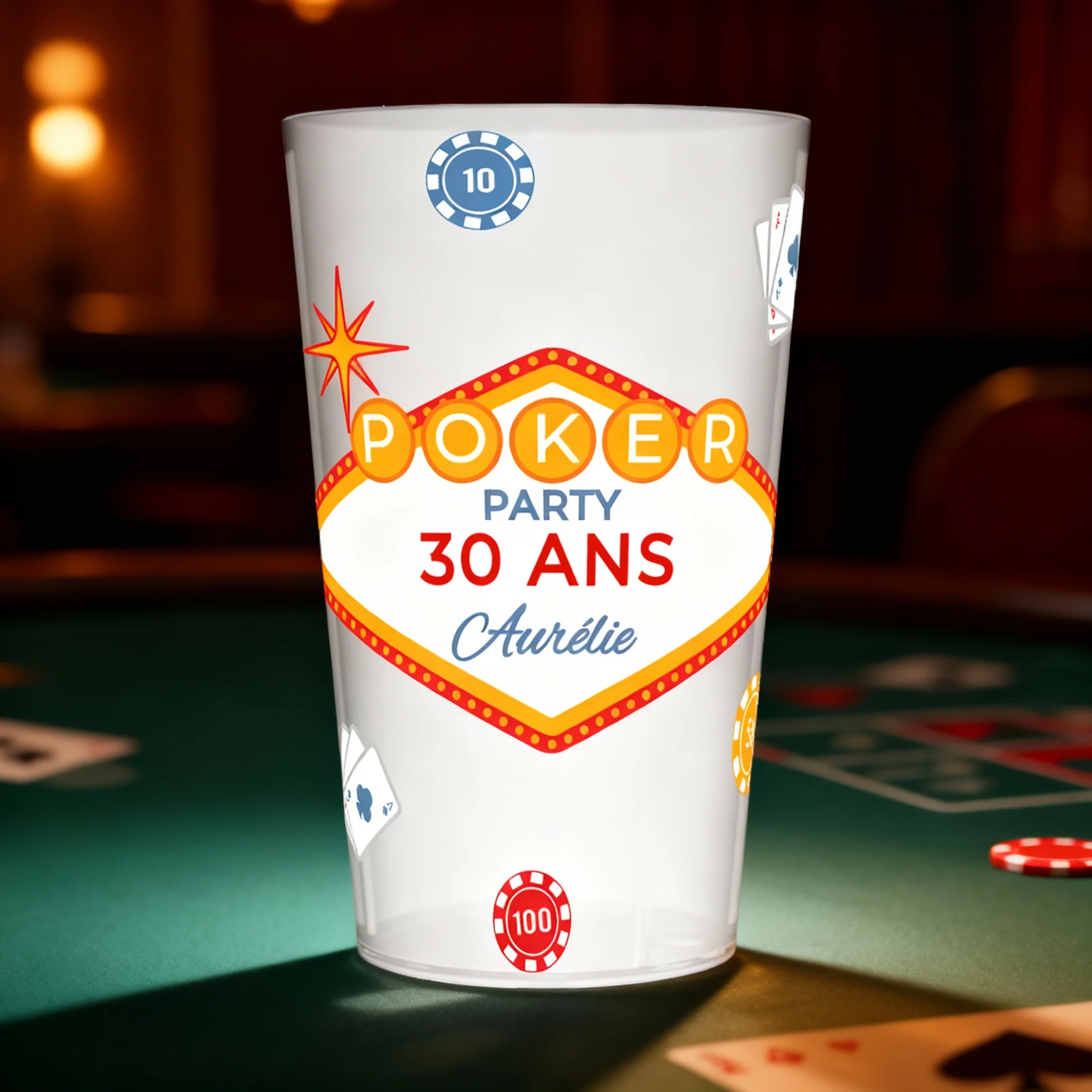 Gobelet personnalisé Poker Vegas - Image 2