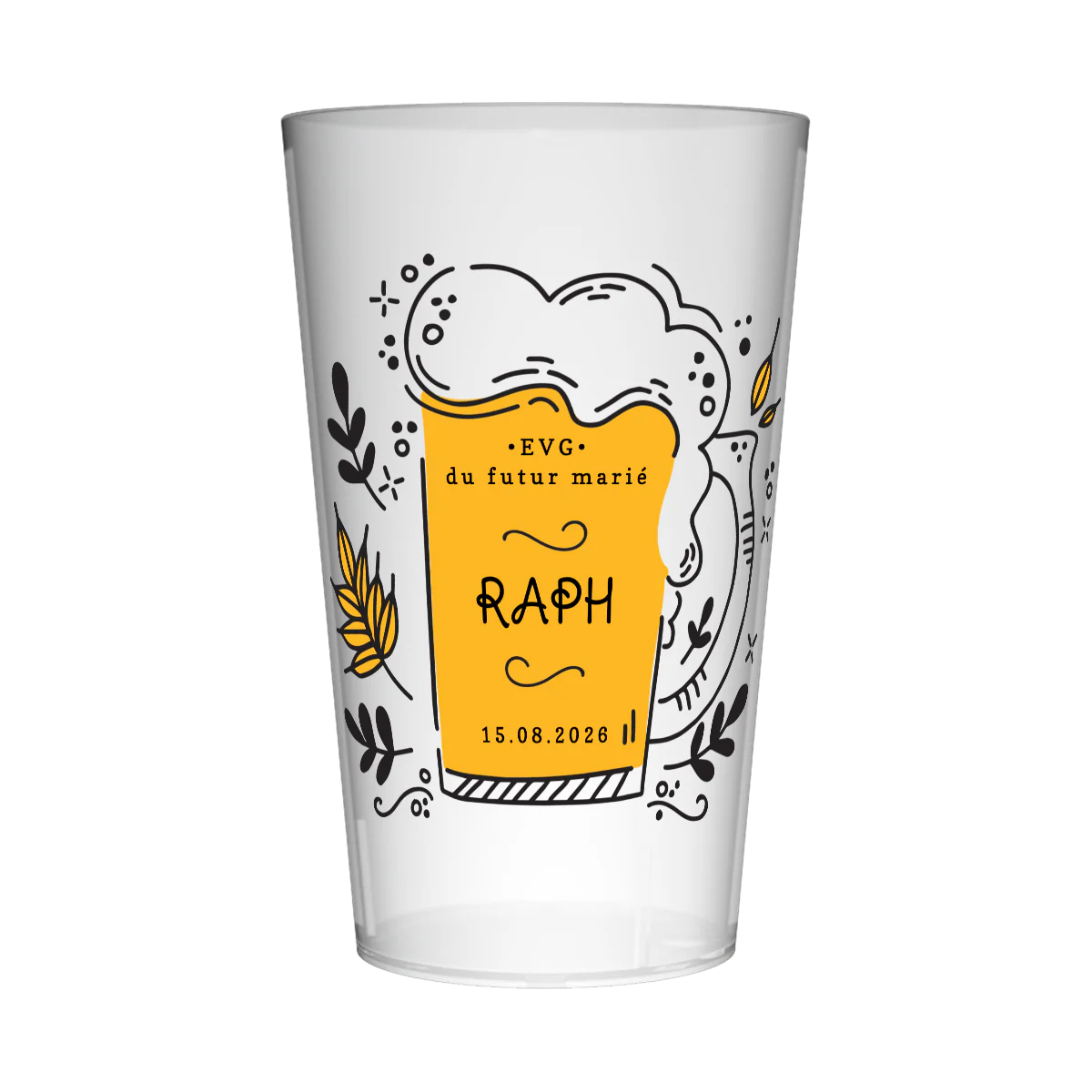 Gobelet personnalisé pour EVG Bière & Orge