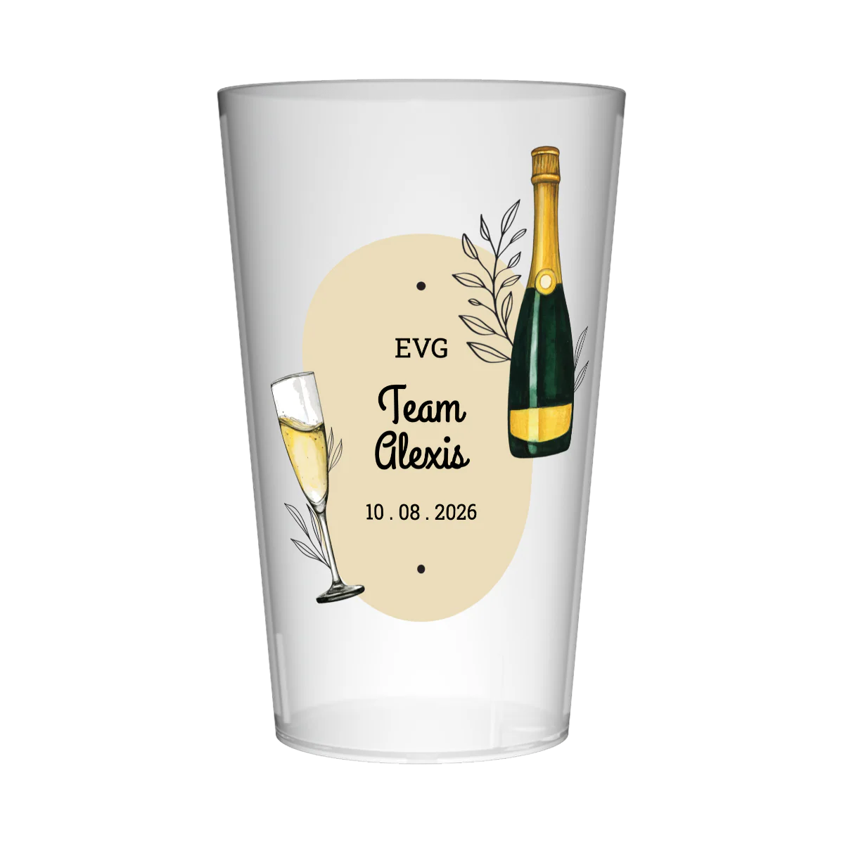 Gobelet personnalisé pour EVG Champagne