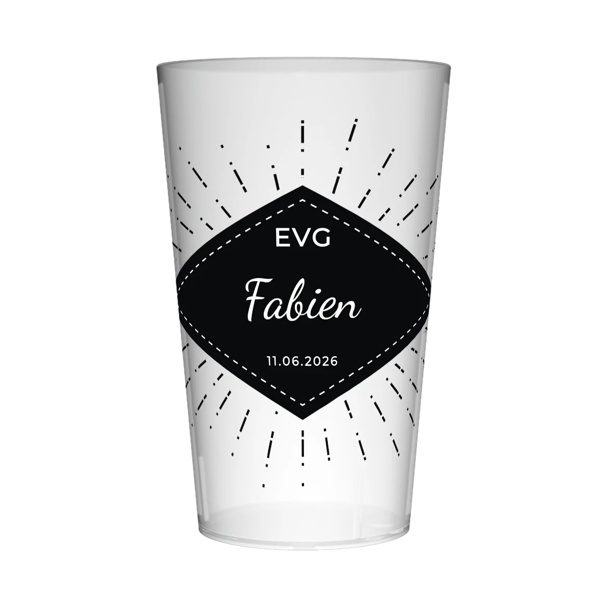 Gobelet personnalisé pour EVG Losange