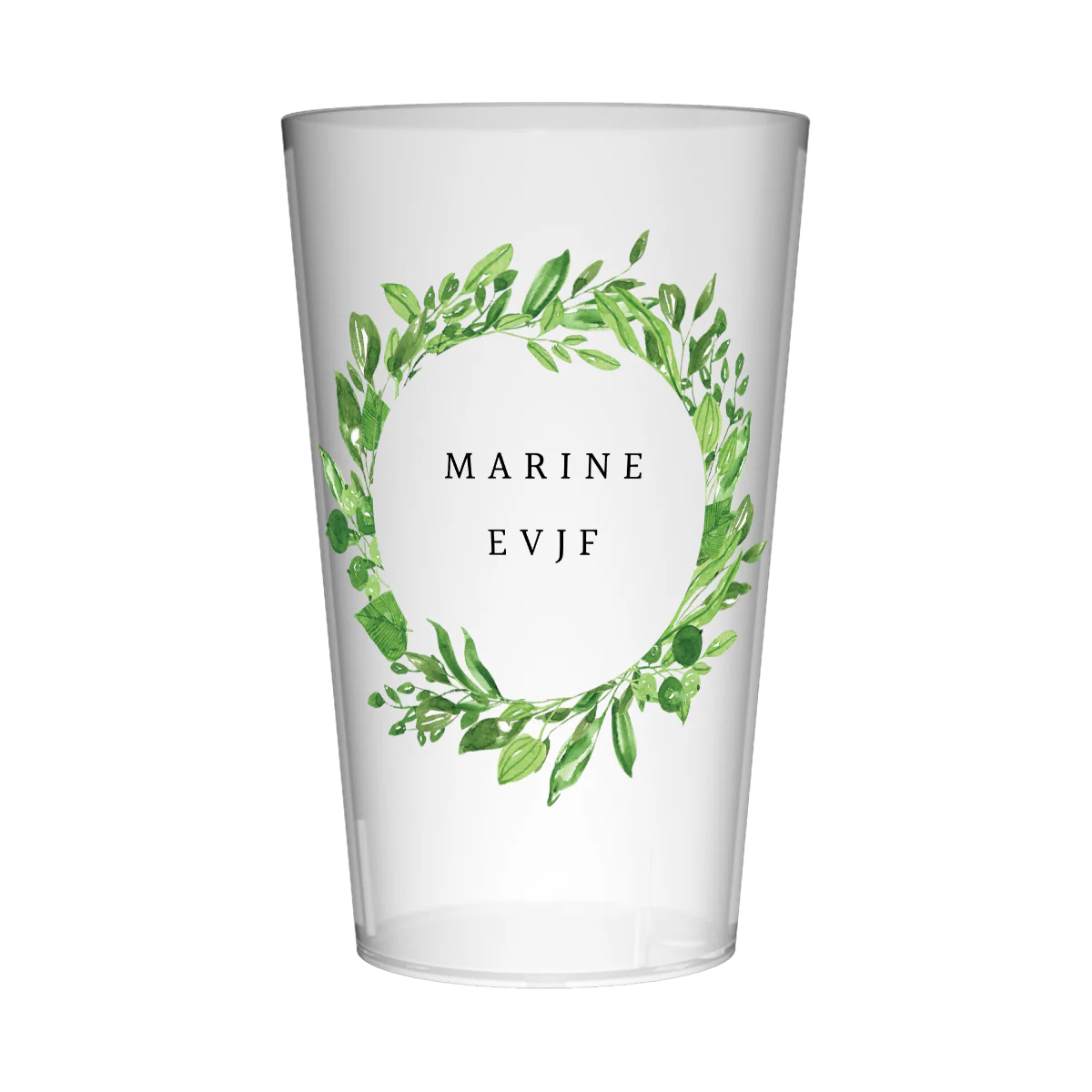 Gobelet personnalisé pour EVJF Couronne de feuilles