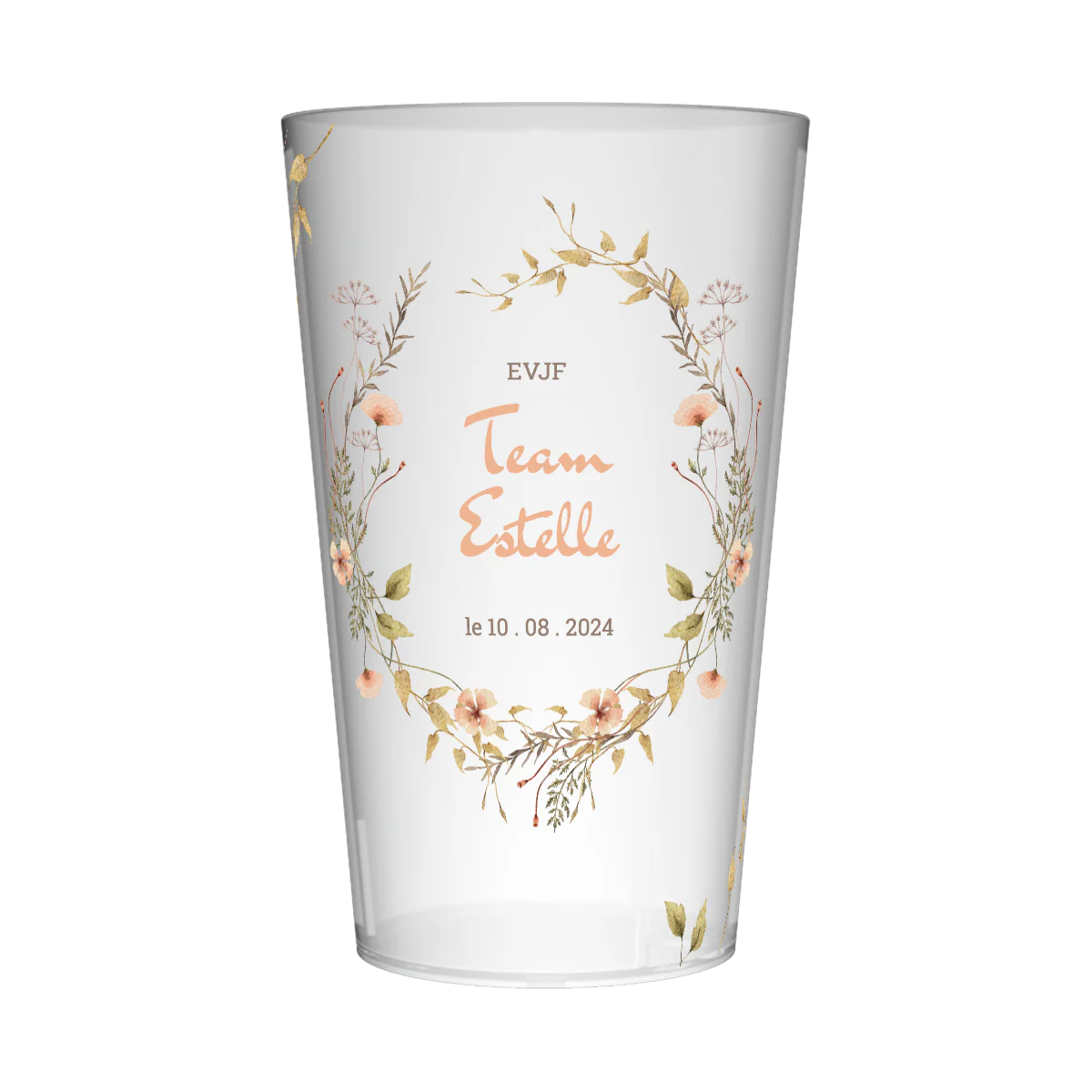 Gobelet personnalisé pour EVJF Couronne & Fleurs