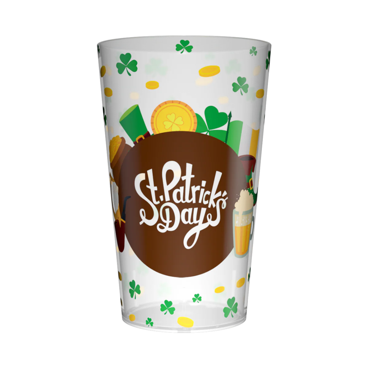 Gobelet personnalisé Saint-Patrick Trèfles