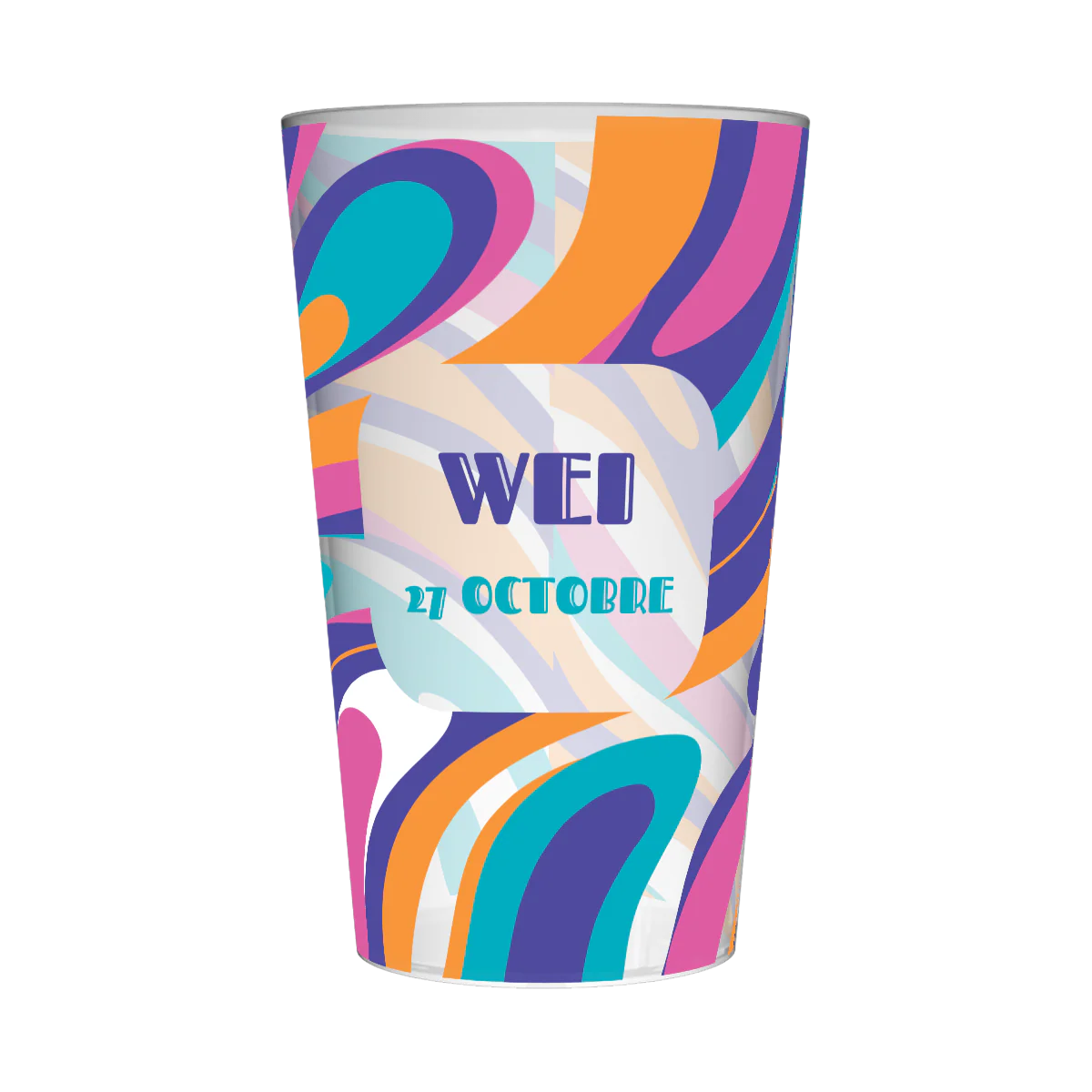 Gobelet personnalisé Week-end Intégration Multicolore