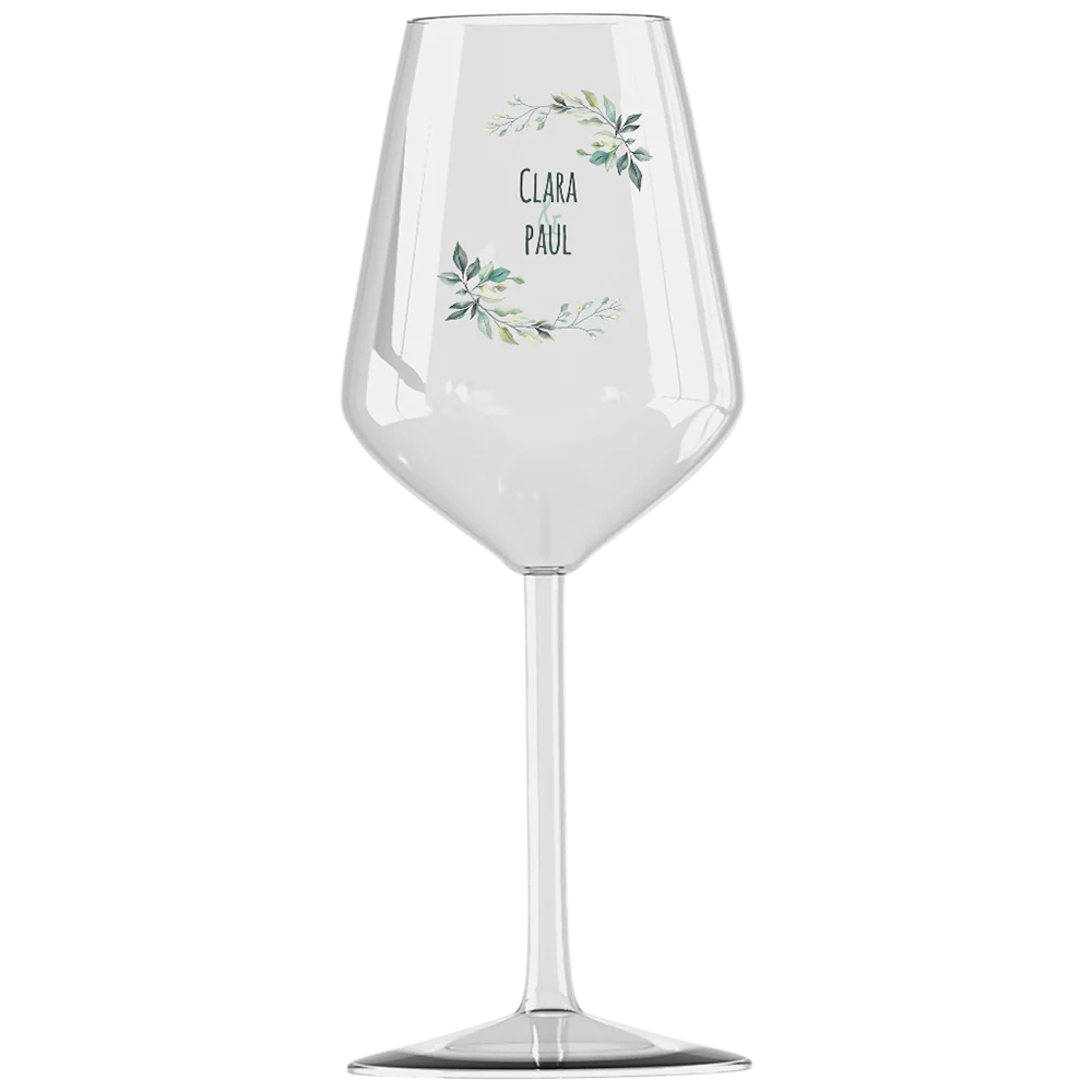 Verre à vin cabernet en verre personnalisé - Mariage Paix