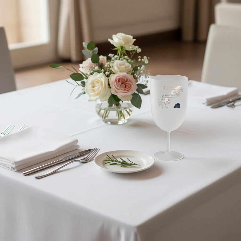 Verre à vin personnalisé en plastique - Mariage Moderne Champêtre - Image 2