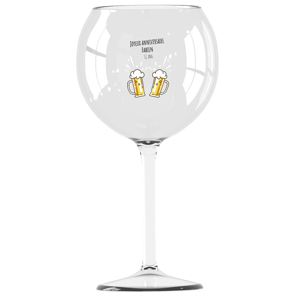 Verre piscine personnalisé - Anniversaire Bières