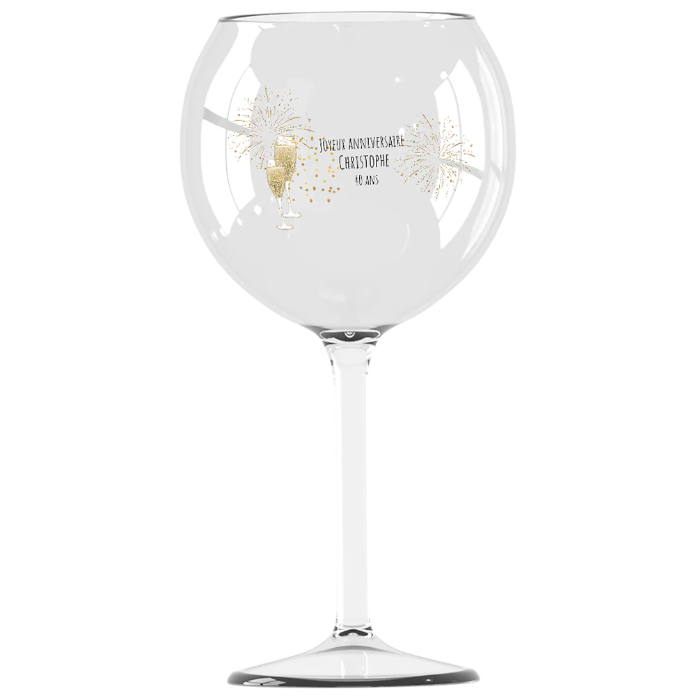 Verre piscine personnalisé - Anniversaire Cheers