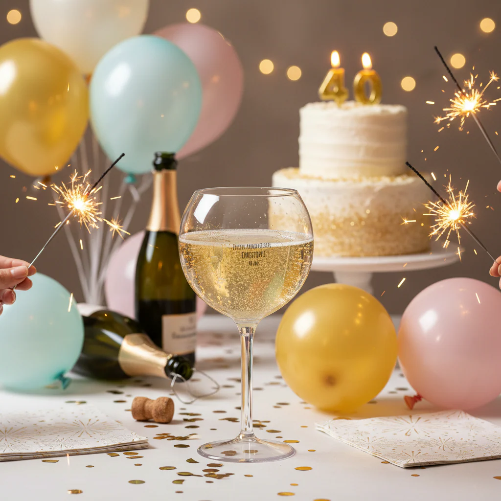 Verre piscine personnalisé - Anniversaire Cheers - Image 2
