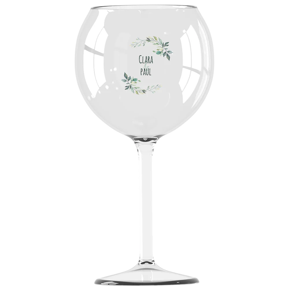 Verre piscine personnalisé - Mariage Paix
